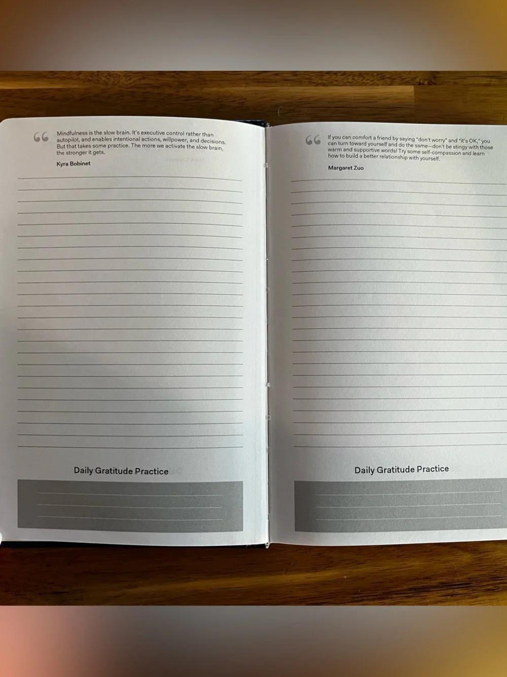 Mindful Notebook Navy Blue Mindfulness Journal Gratitude 8x5
